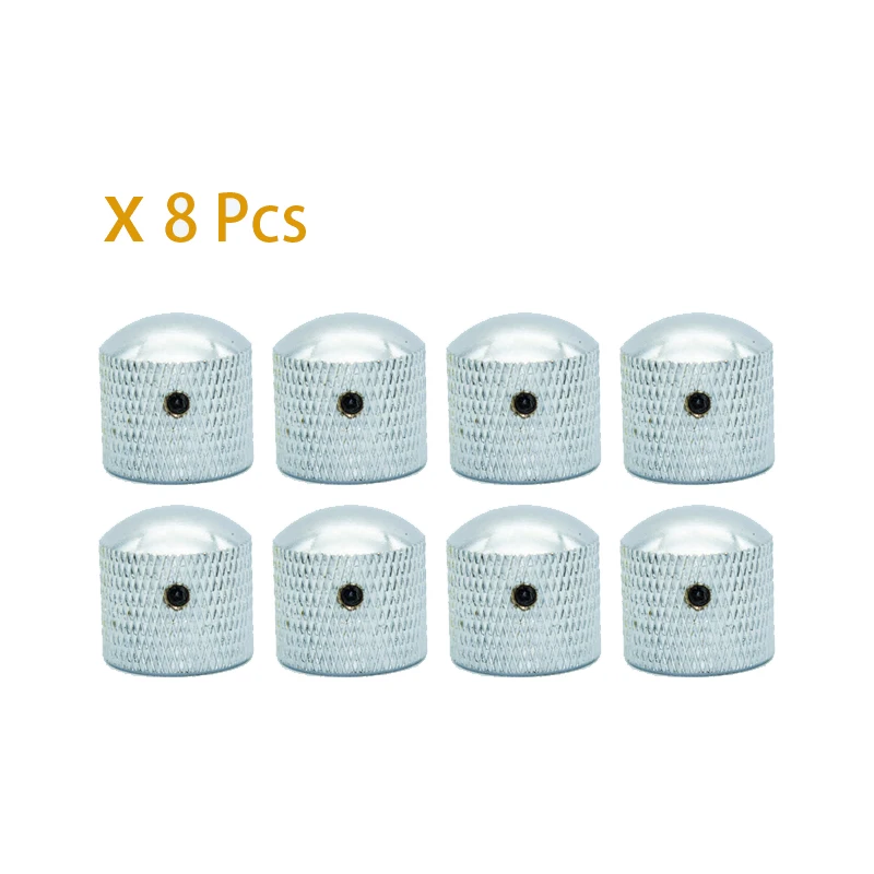 8 Pcs Metal Knurled Barrel Dome Electric Bass Guitar Tone Volume Control Knobs With Hexa-screw Lock Type - Chrome- Black - Gold
8 Pcs Metal Knurled Barrel Dome Electric Bass Guitar Tone Volume Control Knobs With Hexa-screw Lock Type - Chrome- Black - Gold