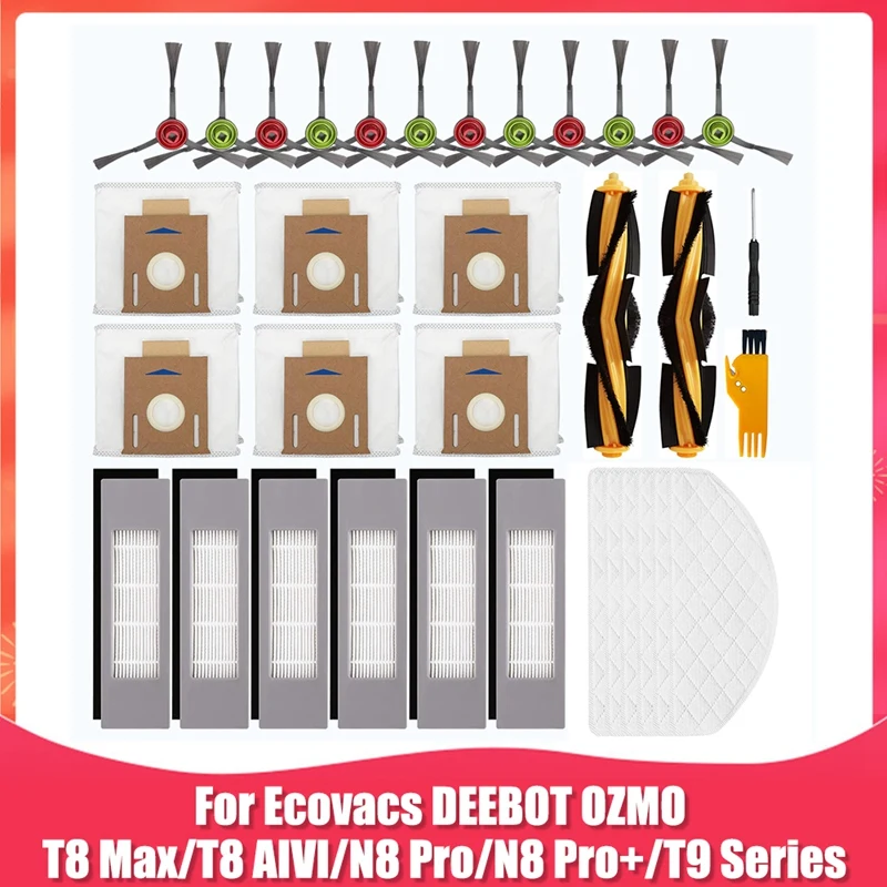 Practical Boutique Accessory Kit For Ecovacs DEEBOT OZMO T8 AIVI T8 Max N8 Pro N8 Pro+ Robot Vacuum Cleaner Replacement Parts
Practical Boutique Accessory Kit For Ecovacs DEEBOT OZMO T8 AIVI T8 Max N8 Pro N8 Pro+ Robot Vacuum Cleaner Replacement Parts