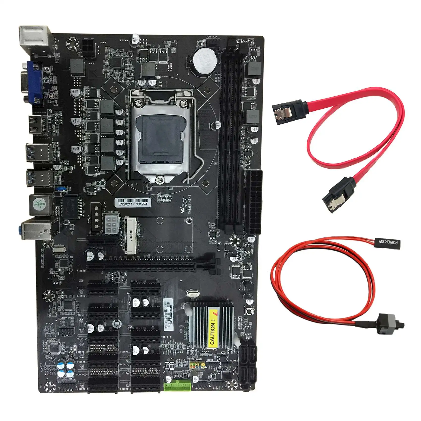 Материнская плата B250 BTC для майнинга с кабелем коммутатора и кабелем SATA 12 слотов PCI-E LGA1151 DDR4 память USB3.0 SATA3.0 + MSATA
Материнская плата B250 BTC для майнинга с кабелем коммутатора и кабелем SATA 12 слотов PCI-E LGA1151 DDR4 память USB3.0 SATA3.0 + MSATA