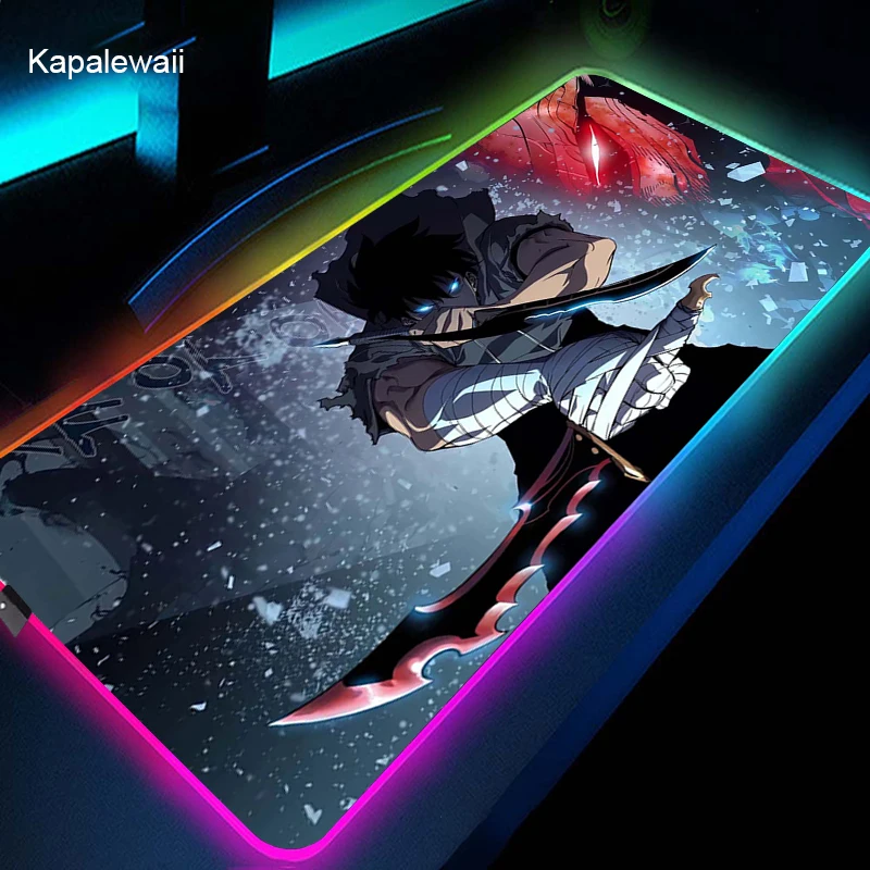 Large RGB Solo Leveling Mouse Pad Anime Gaming Mousepad LED Mause Pad Gamer Accessories Mouse Carpet PC Desk Mat With Backlit 
Large RGB Solo Leveling Mouse Pad Anime Gaming Mousepad LED Mause Pad Gamer Accessories Mouse Carpet PC Desk Mat With Backlit