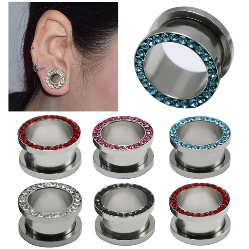 1 Pair Stainless Steel Studded Ear Plugs Jewelry Earrings Flexible Piercing Expander Earlets Ear Flesh Tunnel Simple Hollow Punk
1 Pair Stainless Steel Studded Ear Plugs Jewelry Earrings Flexible Piercing Expander Earlets Ear Flesh Tunnel Simple Hollow Punk