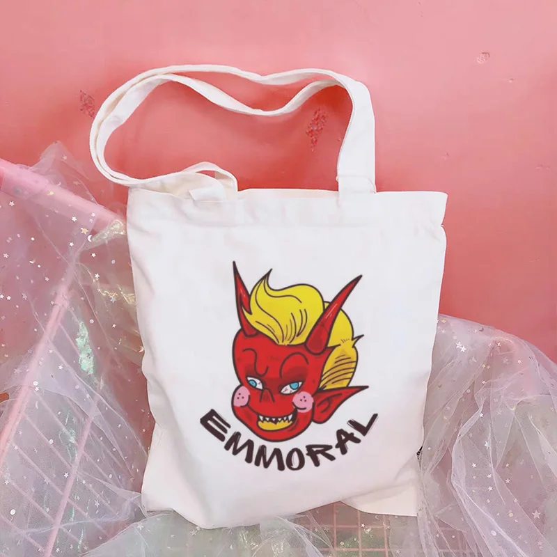 Happy Valentine Day Cute Little Devil Cartoon Canvas Shoulder Large Capacity Bags Female Harajuku New Ulzzang Fun Messenger Bag
Happy Valentine Day Cute Little Devil Cartoon Canvas Shoulder Large Capacity Bags Female Harajuku New Ulzzang Fun Messenger Bag