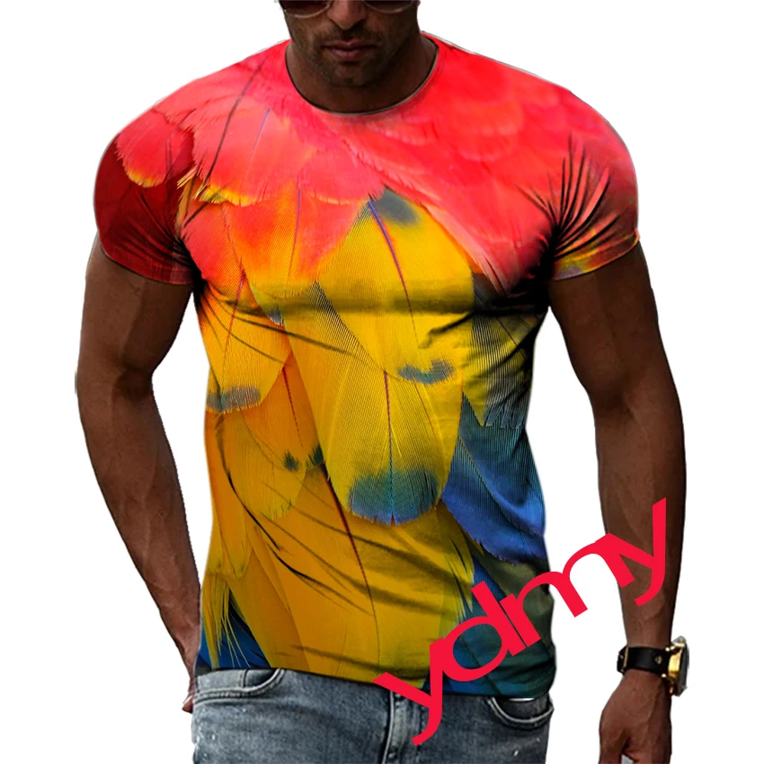 Tide Fashion Summe Parrot Feather Picture Men's T-shirt Casual Print Tees Hip Hop Personality Round Neck Short Sleev Tops
Tide Fashion Summe Parrot Feather Picture Men's T-shirt Casual Print Tees Hip Hop Personality Round Neck Short Sleev Tops