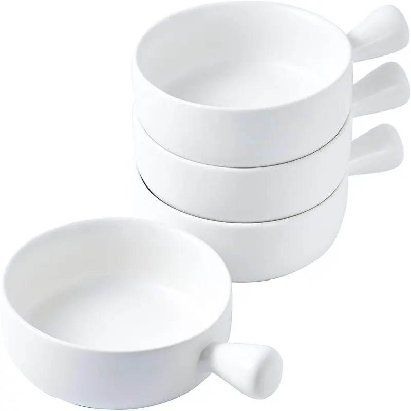Soup Set Of 4 Stylish Porcelain Matte Glaze Bowls With Handle Perfect For French Onion Soup, 8 Ounce Capacity.
Soup Set Of 4 Stylish Porcelain Matte Glaze Bowls With Handle Perfect For French Onion Soup, 8 Ounce Capacity.