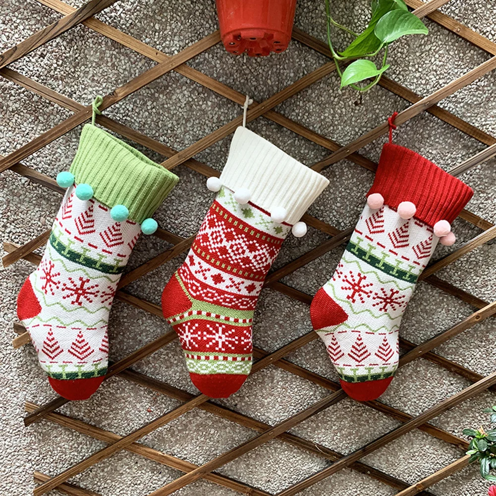 Festive Christmas Stocking Knitted Socks Flower Candy Gift Bag Create Holiday Tradition Red White Green Colors
Festive Christmas Stocking Knitted Socks Flower Candy Gift Bag Create Holiday Tradition Red White Green Colors