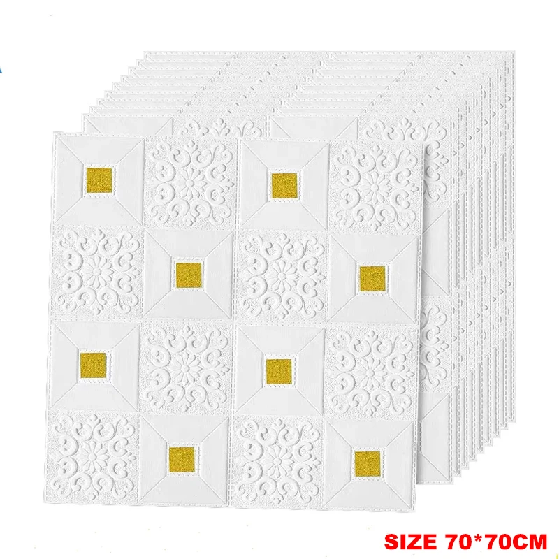 3D Stereo Roof Ceiling Brick Wall Stickers Self-adhesive Ceil Decoration Sticker Panel Foam Wallpaper Tv Background Wall Sticker
3D Stereo Roof Ceiling Brick Wall Stickers Self-adhesive Ceil Decoration Sticker Panel Foam Wallpaper Tv Background Wall Sticker