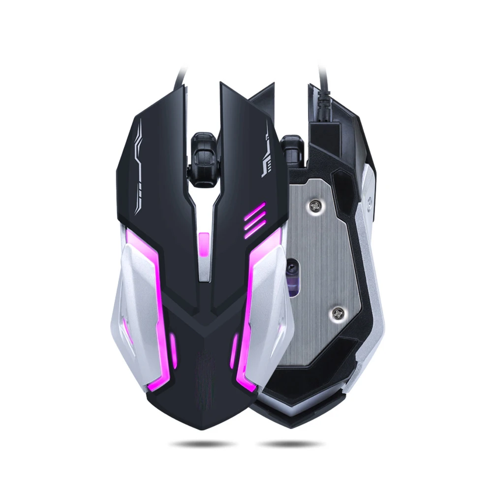 

NEW for T-WOLF V5 Gaming Mouse Wired [2400 DPI] [Breathing Light] USB Computer Mice RGB Gamer PC Gaming Mouse 4 Buttons for PC