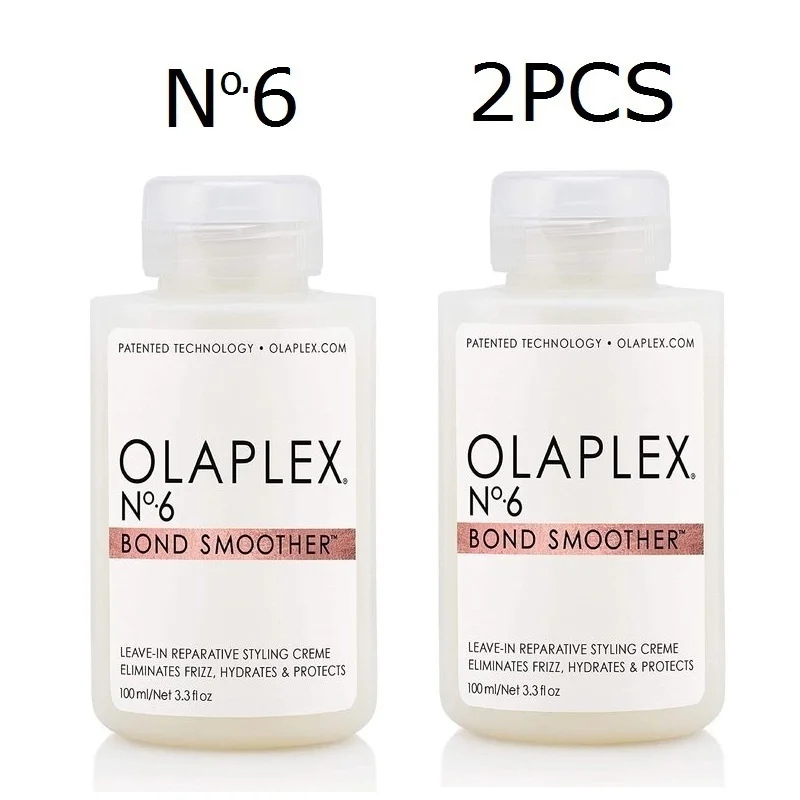 2PCS Olaplex No.6 Bond Smoother Leave-in Reparative Styling Creme Eliminates Frizz Hydrates & Protects No 1 2 3 4 5 6 7 8 /100ml
2PCS Olaplex No.6 Bond Smoother Leave-in Reparative Styling Creme Eliminates Frizz Hydrates & Protects No 1 2 3 4 5 6 7 8 /100ml