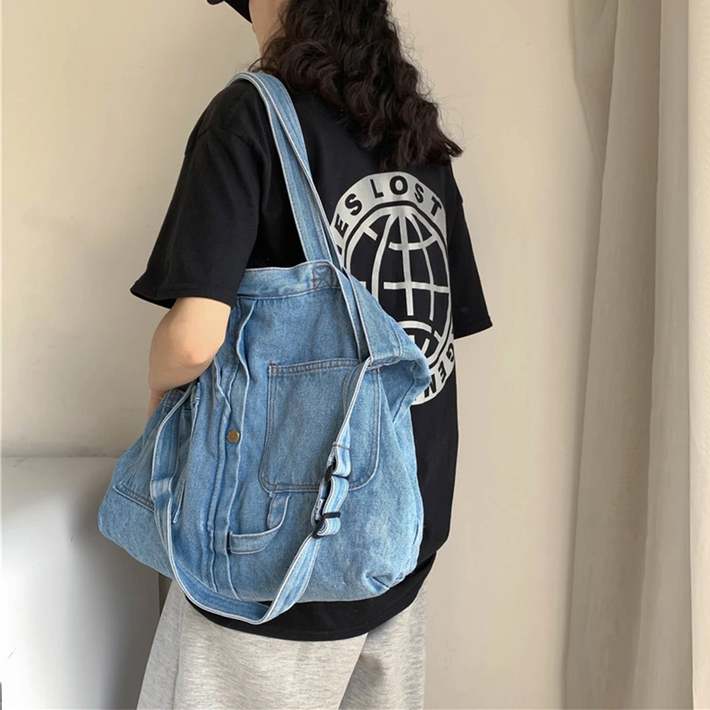 2023 New Fashion Wash Denim Bag Women Handbags Large Capacity Shoulder Bag Female Korean Casual Girls Messenger Bag School Bag
2023 New Fashion Wash Denim Bag Women Handbags Large Capacity Shoulder Bag Female Korean Casual Girls Messenger Bag School Bag