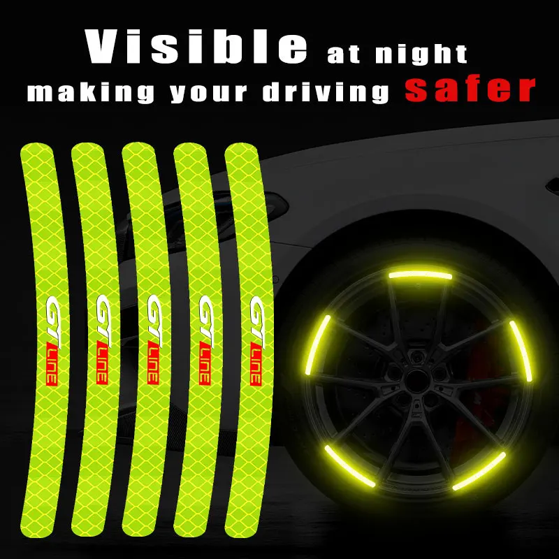 20 Strips For Kia GT Line Wheel Hub Sticker High Reflective Stripe Tape Car Motorcycle Personality Decorative Auto Accessories
20 Strips For Kia GT Line Wheel Hub Sticker High Reflective Stripe Tape Car Motorcycle Personality Decorative Auto Accessories