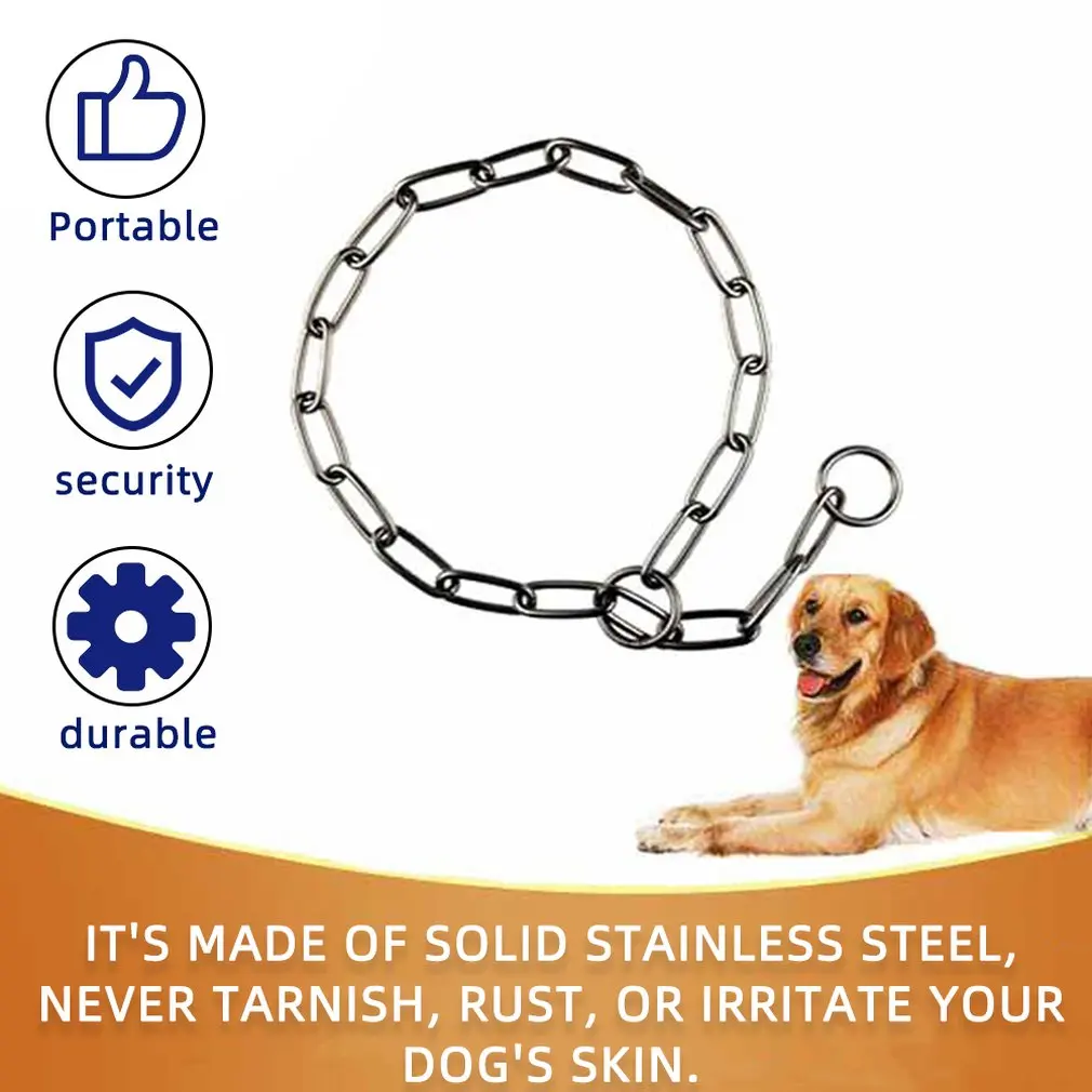 Stainless Metal Dog Chain Collar Silver Cuban Link Choker Anti-slip Pet Dog Collars for Pit Bull, Mastiff, Bulldog, Big Breeds
Stainless Metal Dog Chain Collar Silver Cuban Link Choker Anti-slip Pet Dog Collars for Pit Bull, Mastiff, Bulldog, Big Breeds