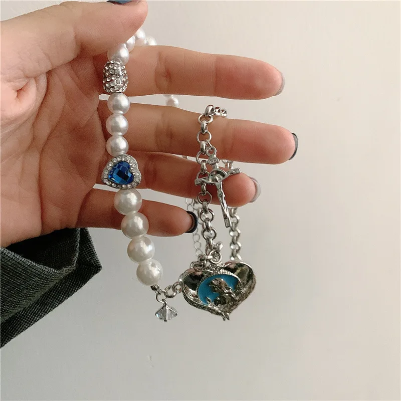 Chic Blue Heart Pearl Necklace for Women Party Jewelry Girls Birthday Gifts with gift Box Packing
Chic Blue Heart Pearl Necklace for Women Party Jewelry Girls Birthday Gifts with gift Box Packing