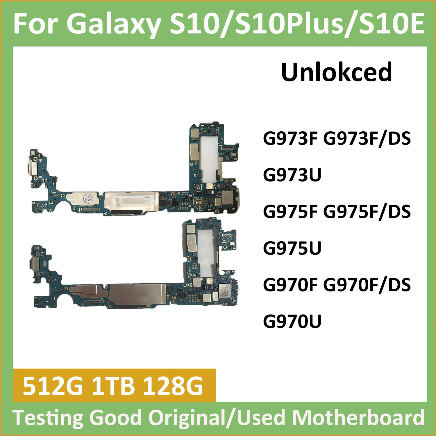 Оригинальная материнская плата для Samsung Galaxy S10 Plus G975F G975U G973U G973F разблокированная