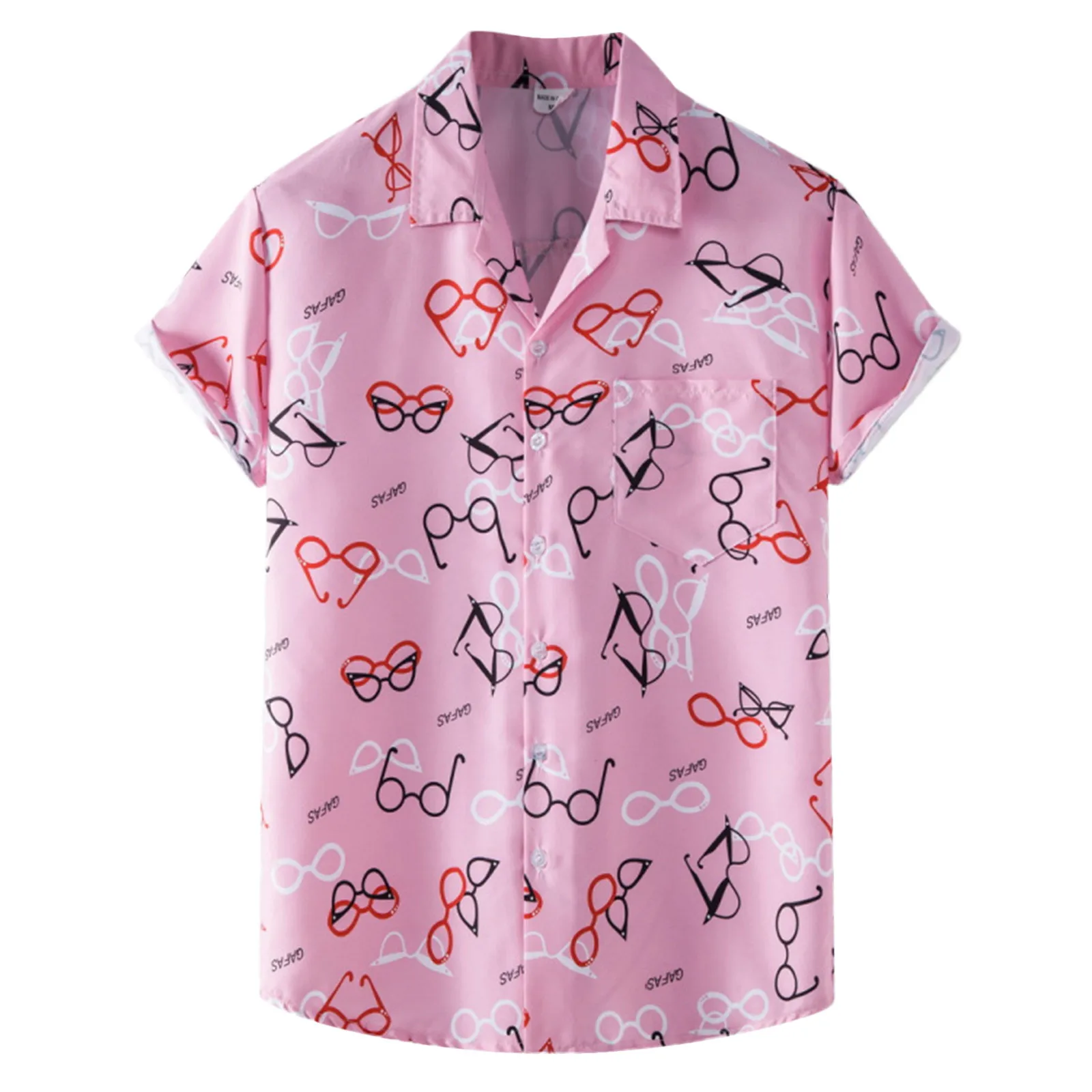 Summer Man Pink Shirt Short Sleeve Eyeswear Graphic Casual Loose Breathable Button Shirts Top Blouse Clothes
Summer Man Pink Shirt Short Sleeve Eyeswear Graphic Casual Loose Breathable Button Shirts Top Blouse Clothes