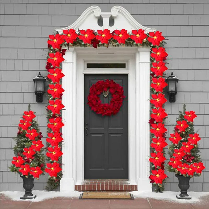 Christmas Flowers Garland String Lights Xmas Tree Ornaments Indoor/Outdoor Party Decor Christmas Decoration Christmas Garland
Christmas Flowers Garland String Lights Xmas Tree Ornaments Indoor/Outdoor Party Decor Christmas Decoration Christmas Garland
