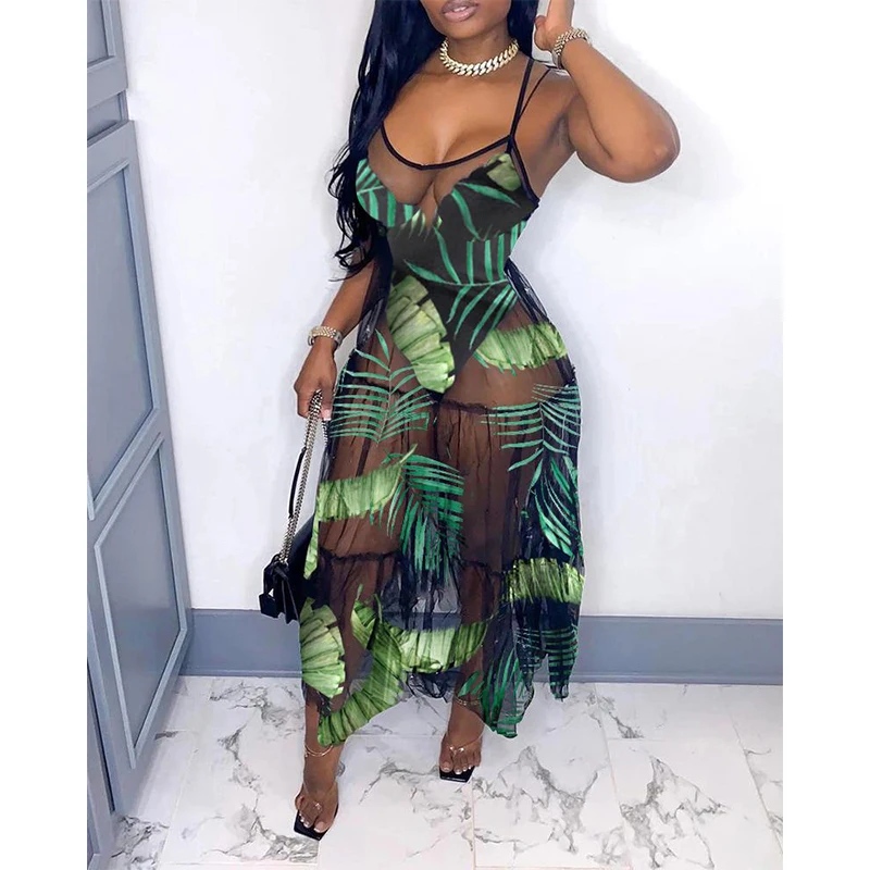 Fashion Women Casual Loose Oversize Beach Vacation Dress Spaghetti Strap U-Neck Hawaiian Palms Print Sheer Mesh Sequin Dress
Fashion Women Casual Loose Oversize Beach Vacation Dress Spaghetti Strap U-Neck Hawaiian Palms Print Sheer Mesh Sequin Dress
