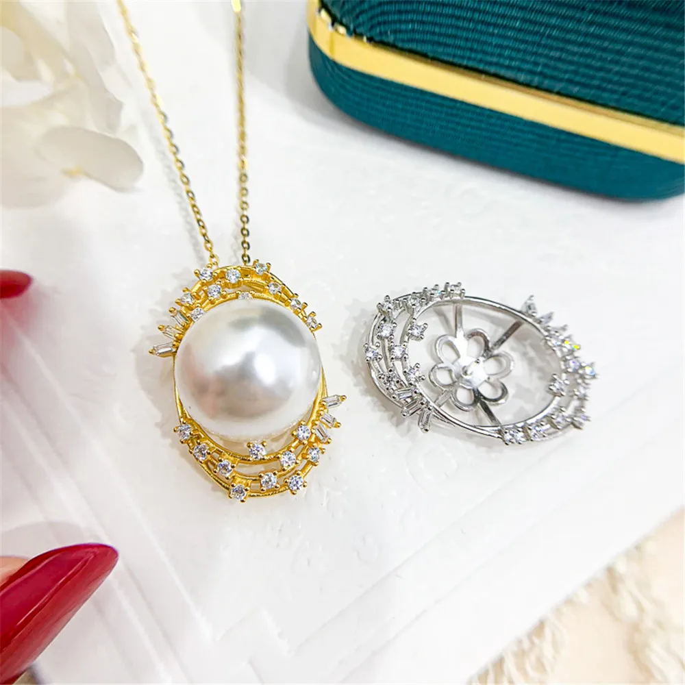 DIY Pearl Mini S925 Sterling Silver Pendant with Empty Holder Gold Silver Necklace Pendant with 13-15mm Beads
DIY Pearl Mini S925 Sterling Silver Pendant with Empty Holder Gold Silver Necklace Pendant with 13-15mm Beads