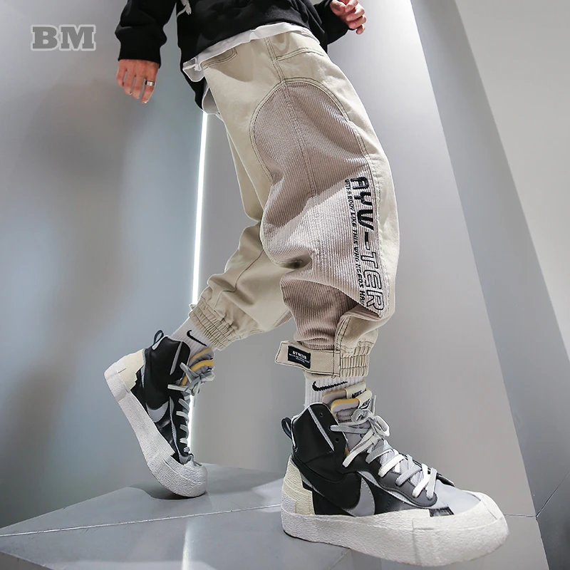 Japanese Streetwear Corduroy Splicing Casual Jogging Pants Men Clothing Harajuku Casual Cargo Pants Korean Hip Hop Joggers
Japanese Streetwear Corduroy Splicing Casual Jogging Pants Men Clothing Harajuku Casual Cargo Pants Korean Hip Hop Joggers