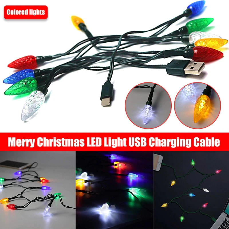 Merry Christmas Light Led USB Cable Dci Charger Cord For Iphone Lighting Android For Room Decoration Night Light Micro USB Type
Merry Christmas Light Led USB Cable Dci Charger Cord For Iphone Lighting Android For Room Decoration Night Light Micro USB Type