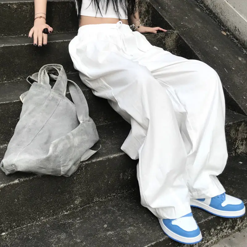 New Cotton Overalls Casual Trousers Women's Spring and Autumn Straight Wide Leg Pants Sports Solid Color High Waist Trousers
New Cotton Overalls Casual Trousers Women's Spring and Autumn Straight Wide Leg Pants Sports Solid Color High Waist Trousers