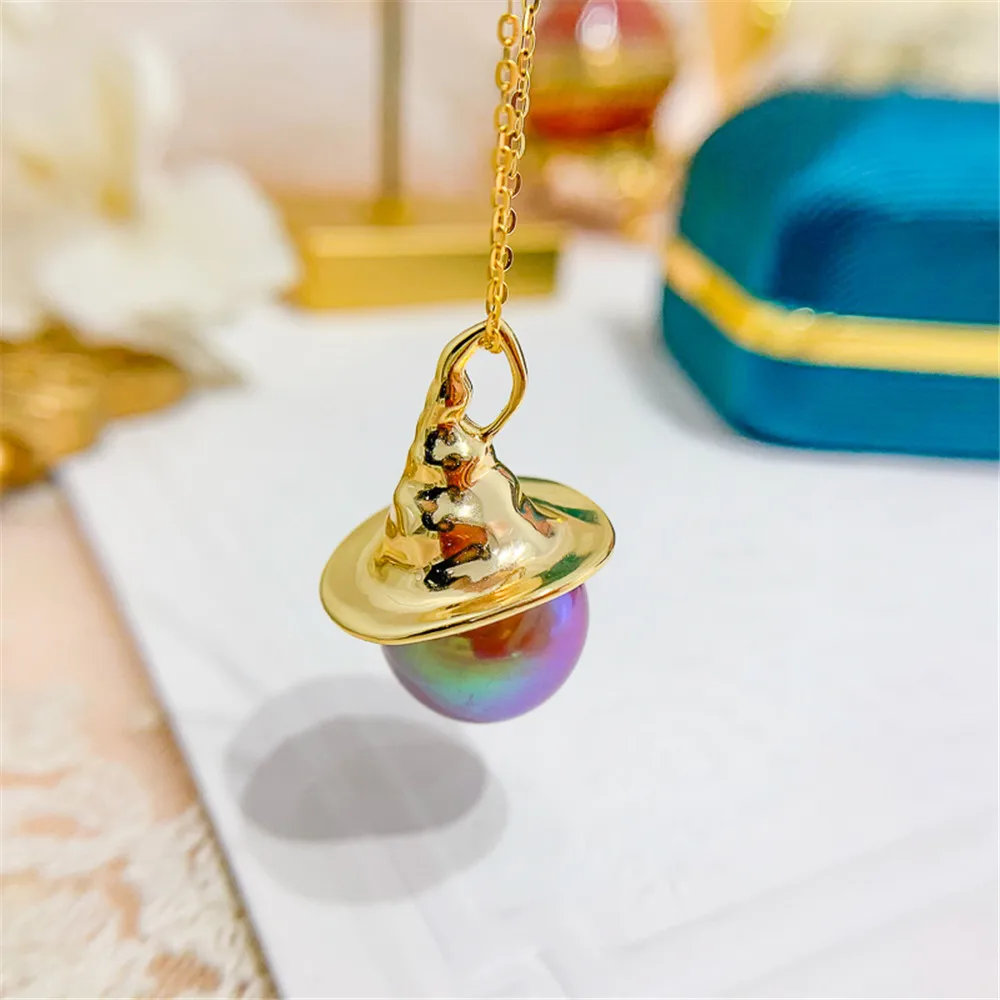 DIY Pearl Accessories S925 Sterling Silver Pendant Empty Toa Piao Magic Hat Necklace Pendant with 10-13mm Beads
DIY Pearl Accessories S925 Sterling Silver Pendant Empty Toa Piao Magic Hat Necklace Pendant with 10-13mm Beads