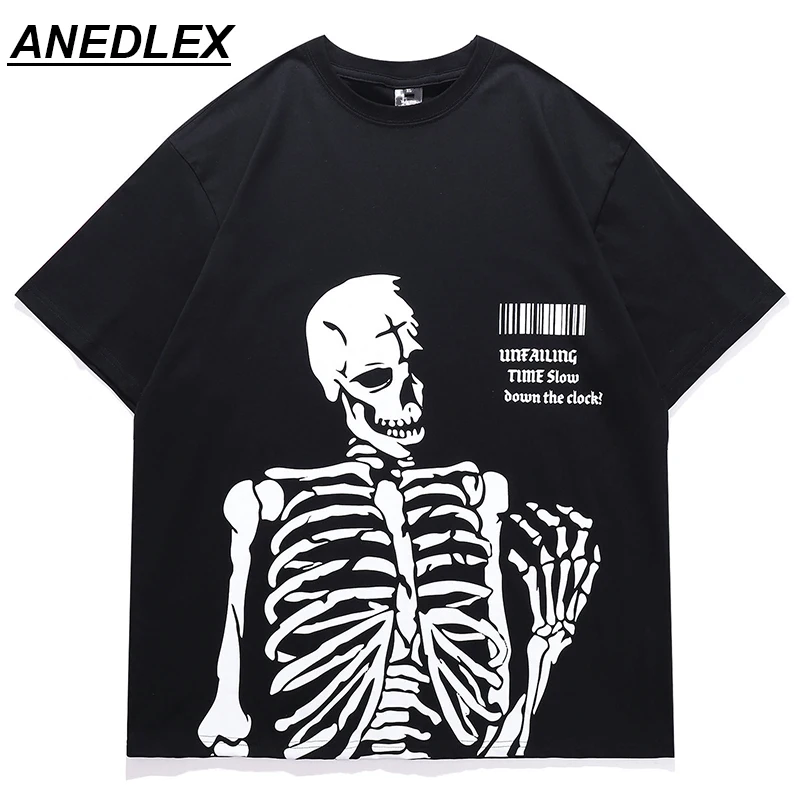 Hip Hop Punk T Shirt Streetwear Men Skeleton Letter Print Gothic Tshirt Harajuku Casual Cotton T-Shirt Summer Short Sleeve Tops
Hip Hop Punk T Shirt Streetwear Men Skeleton Letter Print Gothic Tshirt Harajuku Casual Cotton T-Shirt Summer Short Sleeve Tops