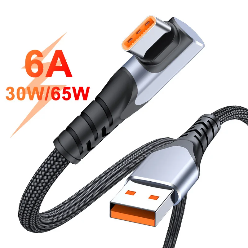 90 Degree USB Type C Fast Charging Cable 6A 66W For Huawei Mate 40 P50 Pro Honor USB-C Charger Cable Data Cord For Xiaomi Redmi
90 Degree USB Type C Fast Charging Cable 6A 66W For Huawei Mate 40 P50 Pro Honor USB-C Charger Cable Data Cord For Xiaomi Redmi