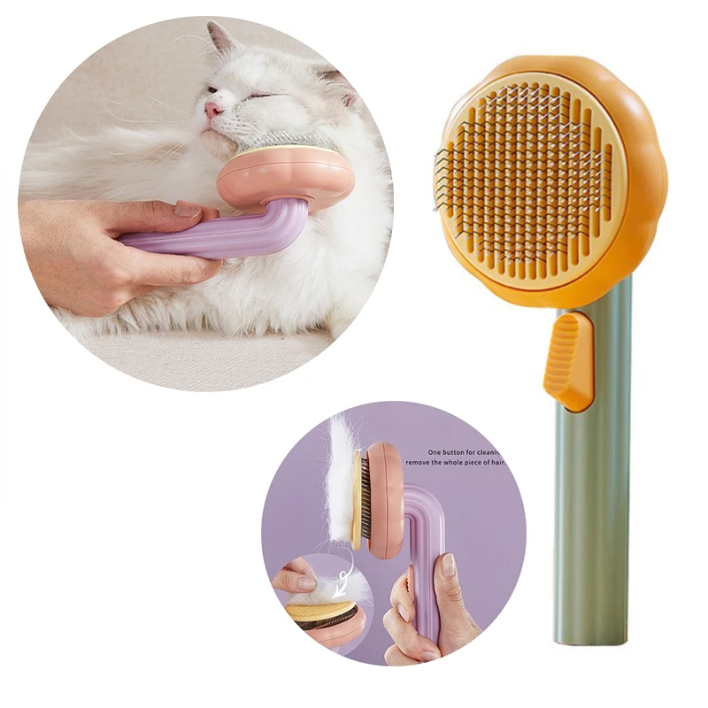 Pumpkin Pet Brush Self Cleaning Slicker Cat Brush for Shedding Dog Cat Grooming Comb Removes Loose Underlayers and Tangled Hair
Pumpkin Pet Brush Self Cleaning Slicker Cat Brush for Shedding Dog Cat Grooming Comb Removes Loose Underlayers and Tangled Hair