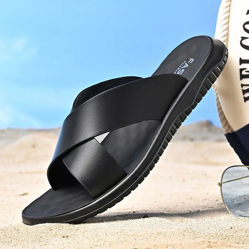 Men's Leather Slipper Luxury Summer Flat Home Indoor House Beach Casual Comfortable Walking Shoes For Men 2023 Slippers Chinelos
Men's Leather Slipper Luxury Summer Flat Home Indoor House Beach Casual Comfortable Walking Shoes For Men 2023 Slippers Chinelos