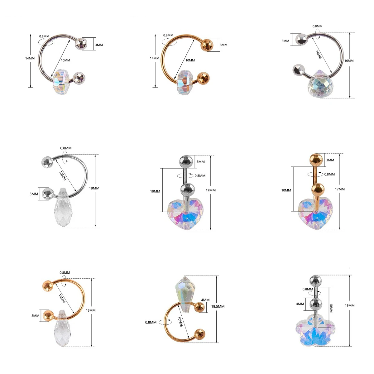 1Pc Zircon Gem Bone Nose Stud Piercing Earring Anodized Rose Gold Color Nose Ring Prong CZ Nose Jewelry
1Pc Zircon Gem Bone Nose Stud Piercing Earring Anodized Rose Gold Color Nose Ring Prong CZ Nose Jewelry