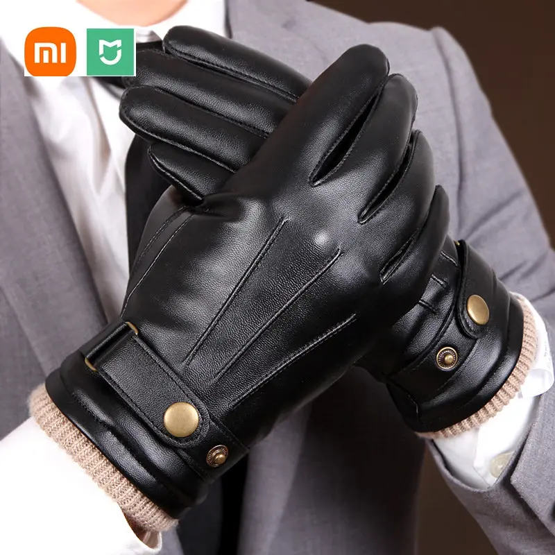 Мужские деловые перчатки Youpin из овечьей кожи, зимние черные перчатки с закрытыми пальцами для сенсорного экрана, одежда для верховой езды, аксессуары, перчатки
Мужские деловые перчатки Youpin из овечьей кожи, зимние черные перчатки с закрытыми пальцами для сенсорного экрана, одежда для верховой езды, аксессуары, перчатки