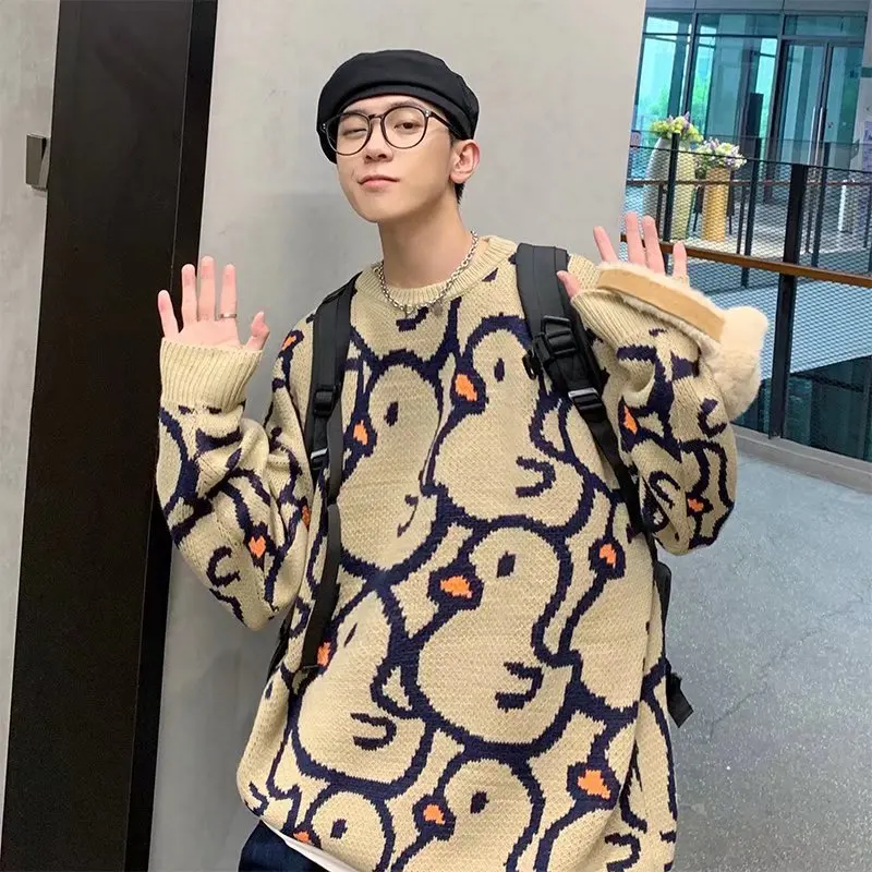 Hong Kong style full printed sweater autumn and winter wear 2021 new loose Korean cartoon sweater ins trend top
Hong Kong style full printed sweater autumn and winter wear 2021 new loose Korean cartoon sweater ins trend top