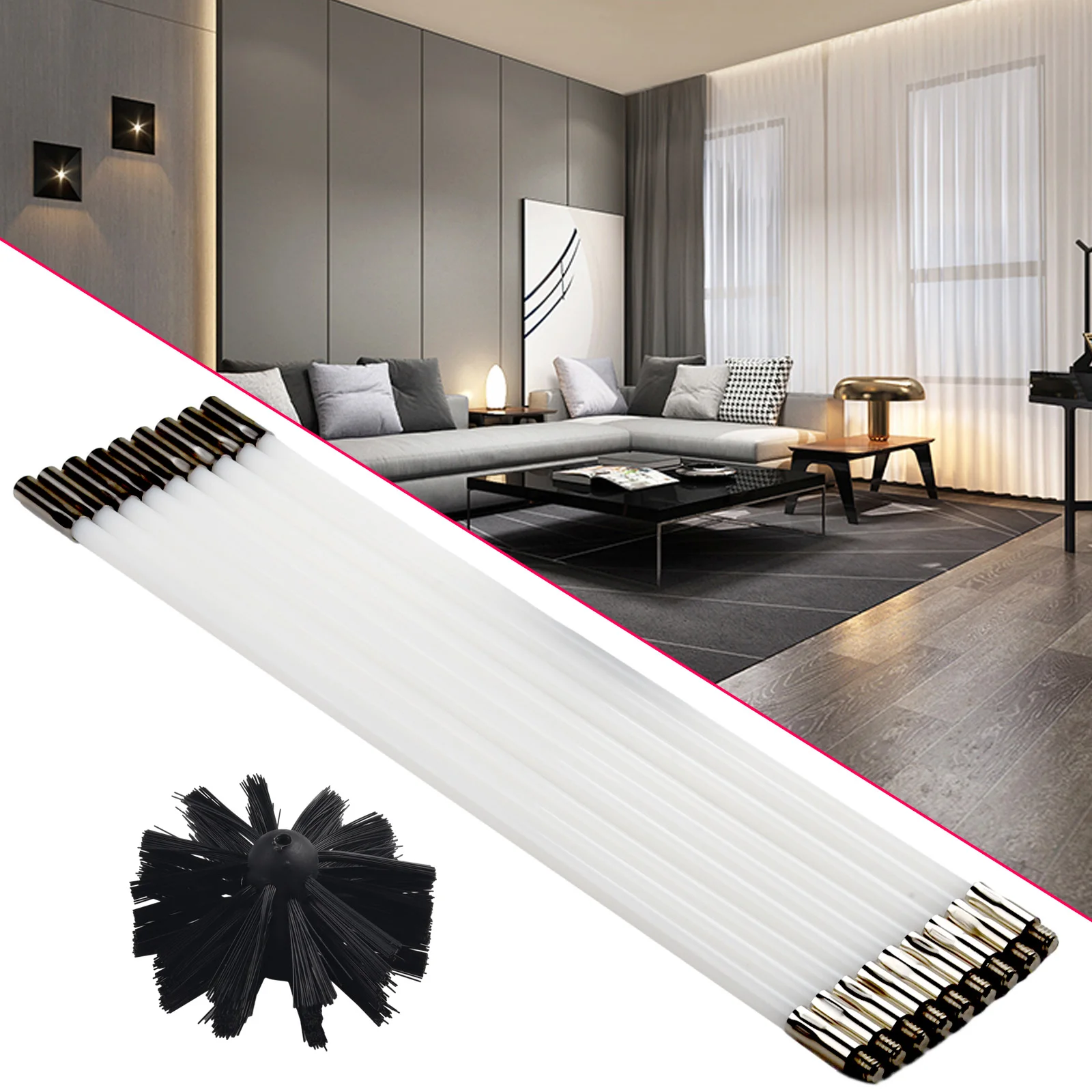 Flexible Flue Brush Chimney Sweep Soot Cleaning Rod Flexible Flue Brush Kit for Efficient Cleaning Long Lasting!
Flexible Flue Brush Chimney Sweep Soot Cleaning Rod Flexible Flue Brush Kit for Efficient Cleaning Long Lasting!