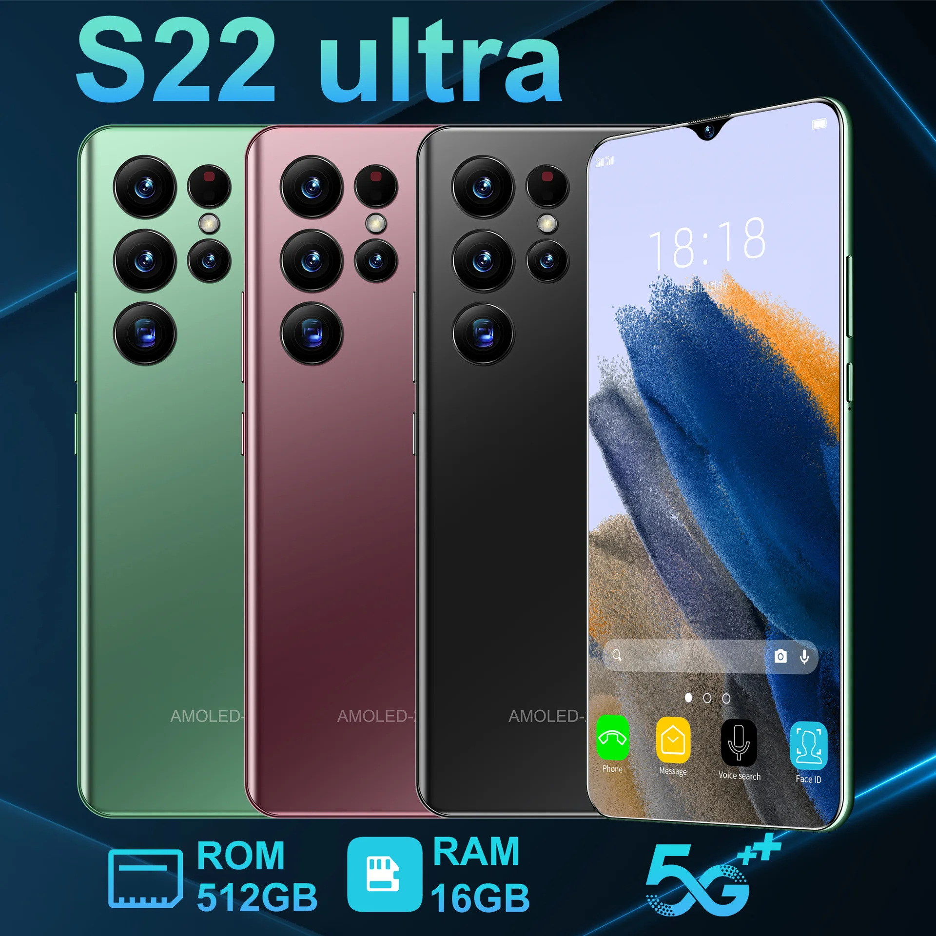 Global version mobile phone new S22 Ultra Android smartphone 2+16 large screen 7.3-inch popular Celulares smartphones 5G Phone
Global version mobile phone new S22 Ultra Android smartphone 2+16 large screen 7.3-inch popular Celulares smartphones 5G Phone