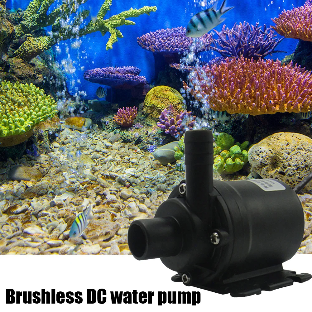 

Mini Brushless DC12V 24V Water Pump Ultra-quiet Circulating 12/24V 800-L/H Lift 300cm Submersible Fountain Aquarium Fish Tank