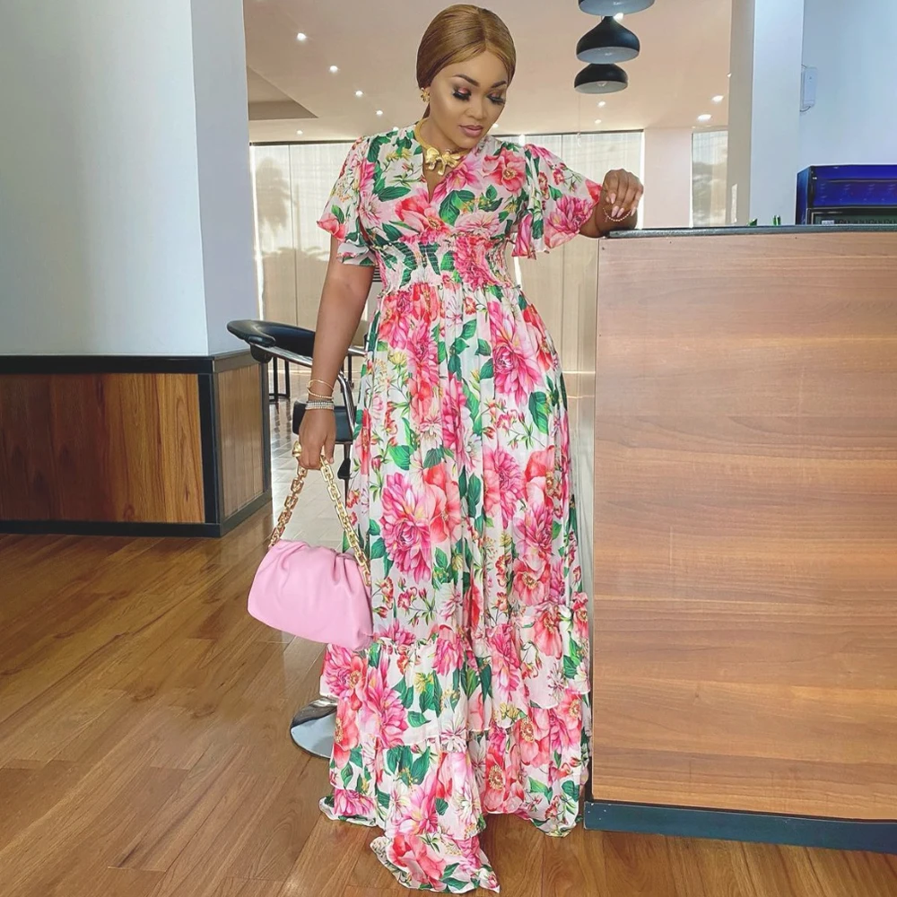 MD African Print Long Dresses For Women Boho Floral Chiffon Dress Ankara Dashiki Party Gown Abaya Elegant Ladies Summer Clothing
MD African Print Long Dresses For Women Boho Floral Chiffon Dress Ankara Dashiki Party Gown Abaya Elegant Ladies Summer Clothing