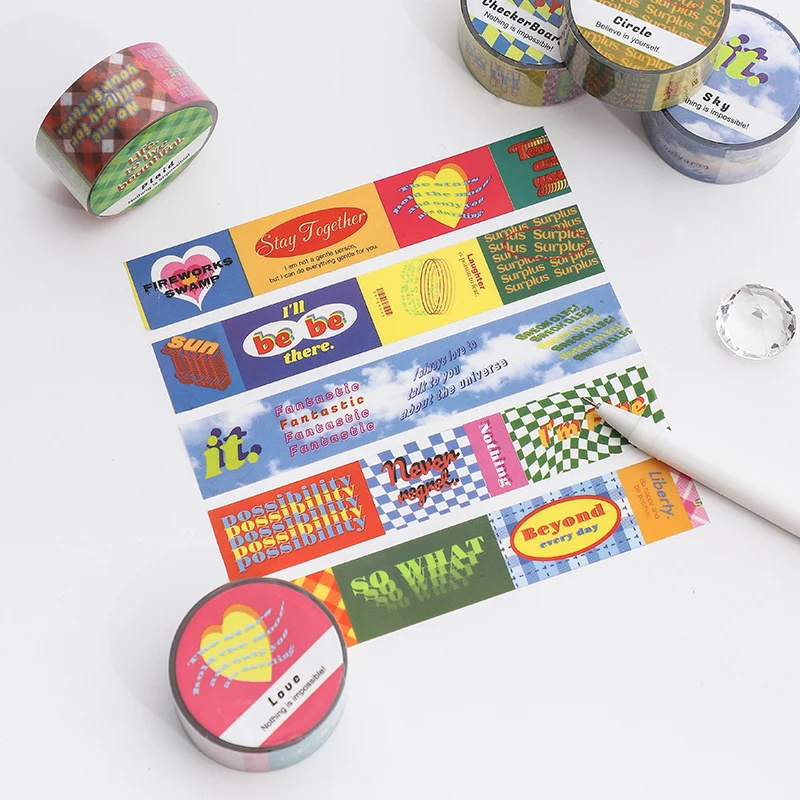 1 Roll Creative Punk Masking Tape Washi Tape for DIY Scrapbooking Journal Planner Kawaii Stationery Photo Album Decorations
1 Roll Creative Punk Masking Tape Washi Tape for DIY Scrapbooking Journal Planner Kawaii Stationery Photo Album Decorations