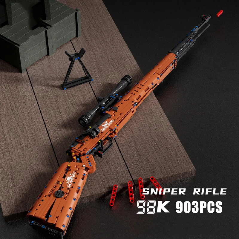 Военные строительные блоки WW2 98K AWM снайпера, строительные блоки MOC, техническая игра, пистолет PUBG, армейское оружие, кирпичи могут стрелять в пули, детская игрушка
Военные строительные блоки WW2 98K AWM снайпера, строительные блоки MOC, техническая игра, пистолет PUBG, армейское оружие, кирпичи могут стрелять в пули, детская игрушка