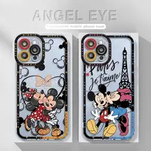 Clear Phone Case For Xiaomi Poco X3 NFC X3Pro X4Pro M3 Pro Soft Cover for Mi 11 Lite 11T Pro Disney Mickey Minnie Kiss Couple