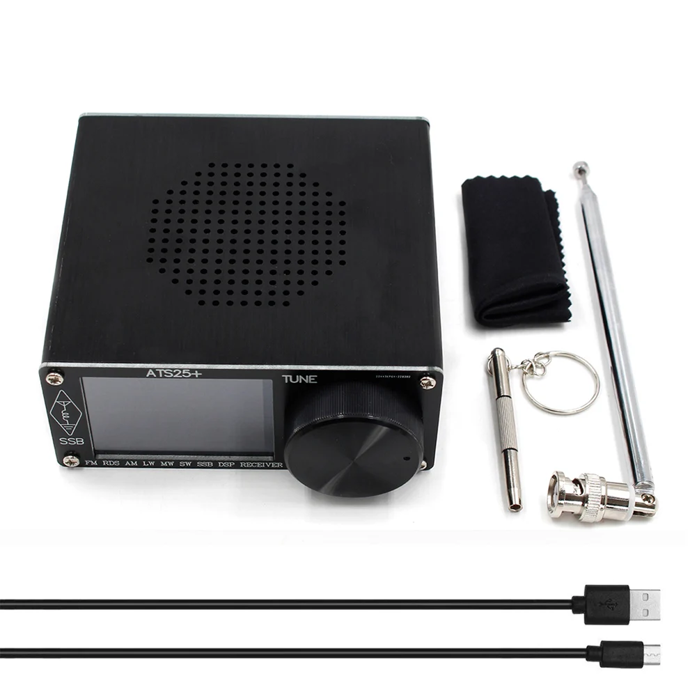 Portable Radio Receiver ATS-25 Si4732 Full Band Radio Receiver FM LW SSB with Touch Screen Support 3.5mm Audio Jack FM Antenna
Portable Radio Receiver ATS-25 Si4732 Full Band Radio Receiver FM LW SSB with Touch Screen Support 3.5mm Audio Jack FM Antenna