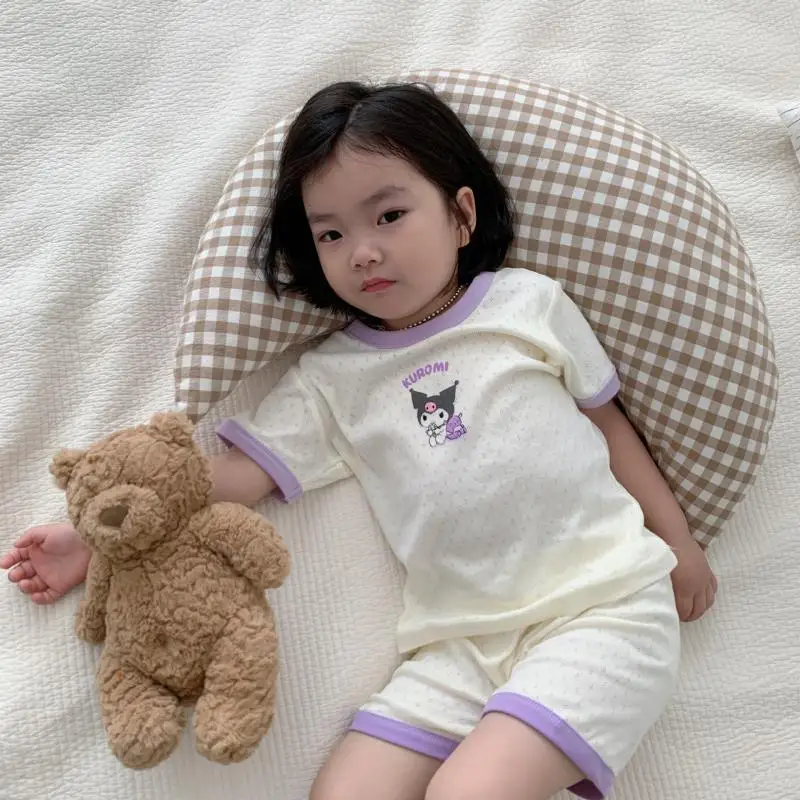 Kawaii Anime Sanrio Cinnamoroll My Melody Kuromi Summer Children's Pajamas Set Cute Cotton Hollow Breathable Cartoon Homewear
Kawaii Anime Sanrio Cinnamoroll My Melody Kuromi Summer Children's Pajamas Set Cute Cotton Hollow Breathable Cartoon Homewear