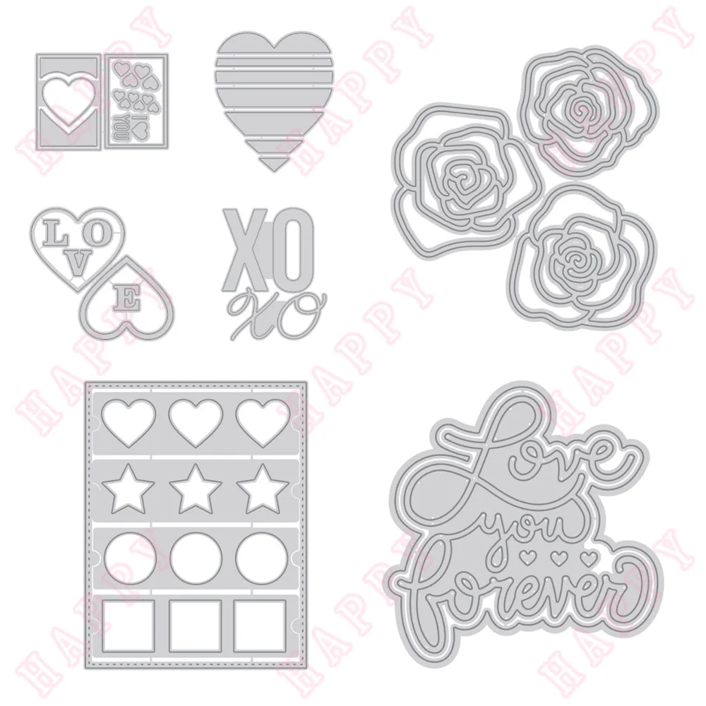 Metal Cutting Dies Valentine's Day Heart Shaped Rose Candy Box Decoration For DIY Scrapbook Diary Album Paper Template Handmade
Metal Cutting Dies Valentine's Day Heart Shaped Rose Candy Box Decoration For DIY Scrapbook Diary Album Paper Template Handmade