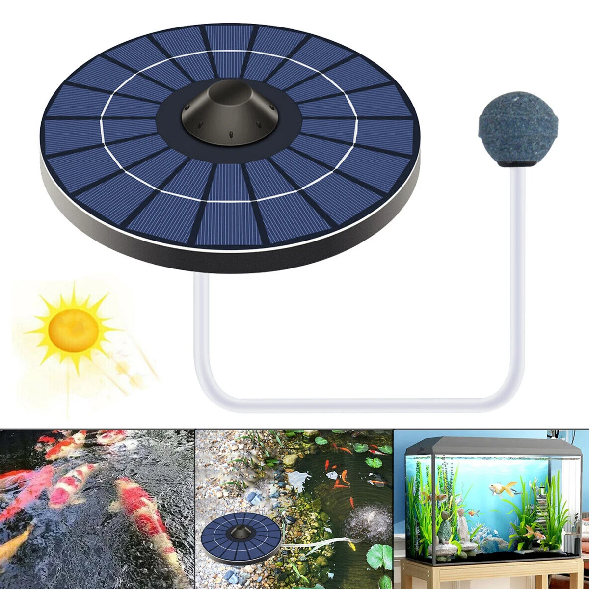 Solar Water Air Pump 6V 2.5W Battery-Powered Oxygen Pump with Hose Low Noise Solar Air Fountain Pump Reusable Oxygen Pump
Solar Water Air Pump 6V 2.5W Battery-Powered Oxygen Pump with Hose Low Noise Solar Air Fountain Pump Reusable Oxygen Pump