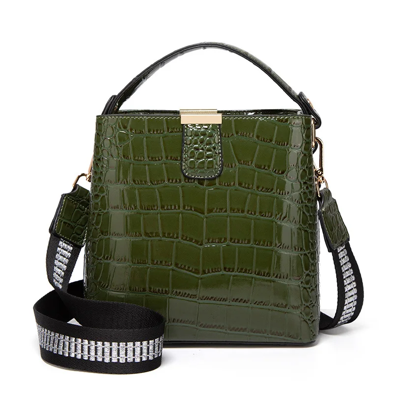 Fashion Crocodile Print Luxury Cross Body Bucket Bag for Women Female PU Leather Handbags with Wide Straps Soft Messenger Tote
Fashion Crocodile Print Luxury Cross Body Bucket Bag for Women Female PU Leather Handbags with Wide Straps Soft Messenger Tote