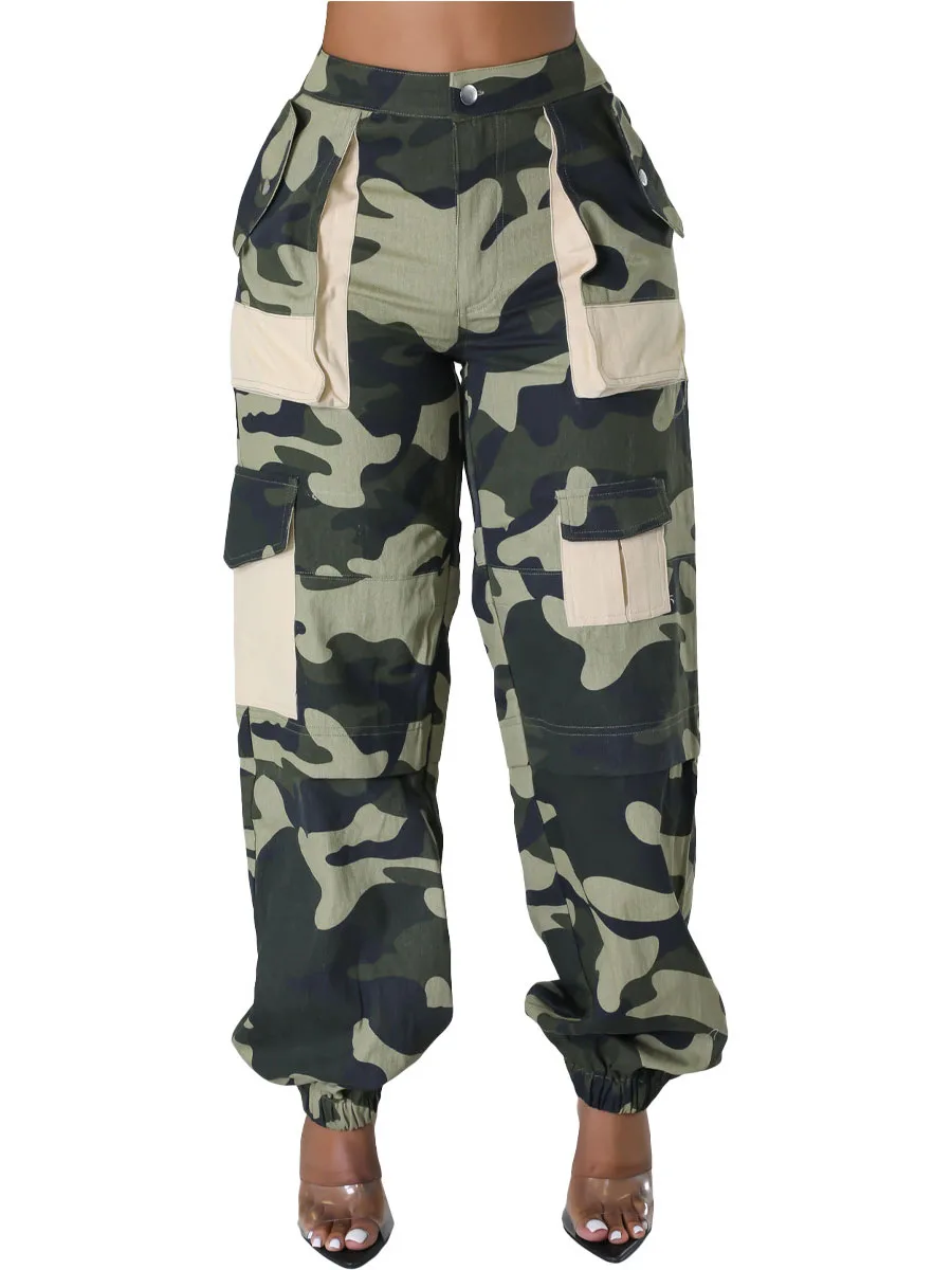 Szkzk Camouflage Print Patch Cargo Pants High Waist Trousers With Pockets Women Green Slacks Night Club Party Sexy Long Pants
Szkzk Camouflage Print Patch Cargo Pants High Waist Trousers With Pockets Women Green Slacks Night Club Party Sexy Long Pants