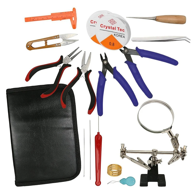 1 Set Jewelry Making Supplies Kit - Jewelry Pliers, Magnifier Stand & Bead Crimper Great For Beading, Wire Wrapping
1 Set Jewelry Making Supplies Kit - Jewelry Pliers, Magnifier Stand & Bead Crimper Great For Beading, Wire Wrapping