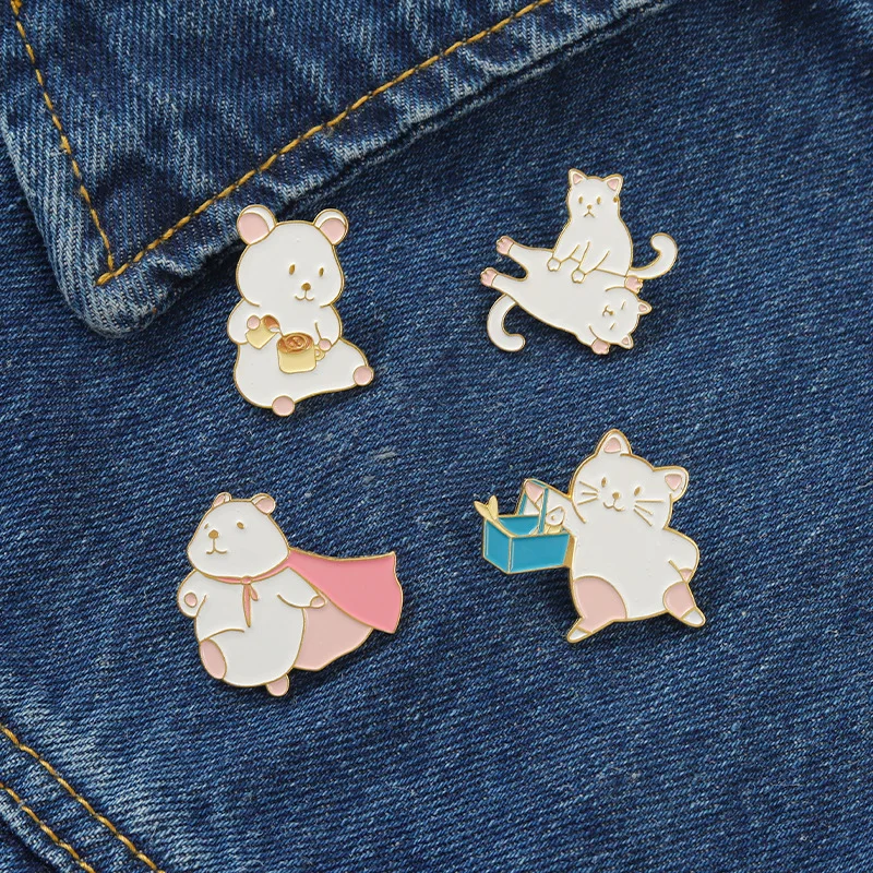 Creative Cat Brooches Cute Cat Massage Enamel Pins With Fish Basket Funny Sweet Cat Brooch Cute Animal Lapel Pin Badge Jewelry
Creative Cat Brooches Cute Cat Massage Enamel Pins With Fish Basket Funny Sweet Cat Brooch Cute Animal Lapel Pin Badge Jewelry