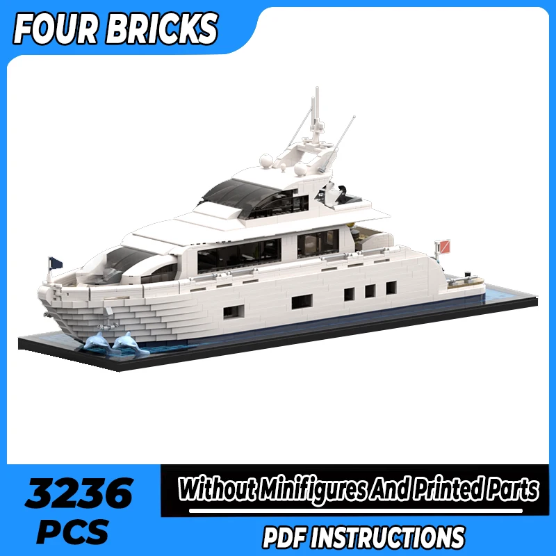 Moc Building Bricks Luxury Yacht Minifigure Size Ship Model Technology Modular Blocks Gifts Toys For Children DIY Sets Assembly
Moc Building Bricks Luxury Yacht Minifigure Size Ship Model Technology Modular Blocks Gifts Toys For Children DIY Sets Assembly