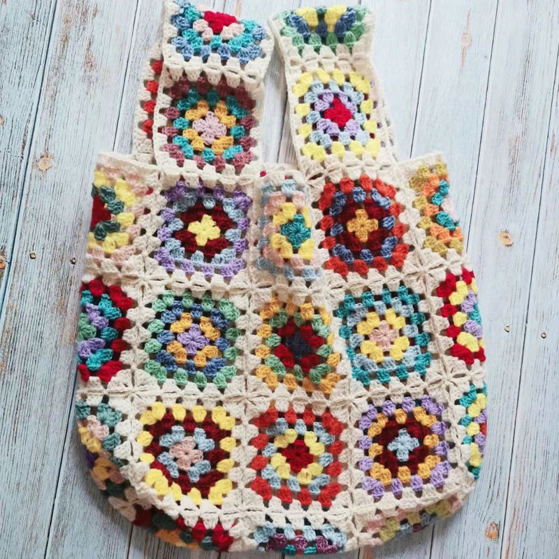 Fashion Crochet Knitting Handbag for Women Summer Bohemian Holiday Handmade Woving Beach Bags Large Capacity Female Shoulder Bag
Fashion Crochet Knitting Handbag for Women Summer Bohemian Holiday Handmade Woving Beach Bags Large Capacity Female Shoulder Bag