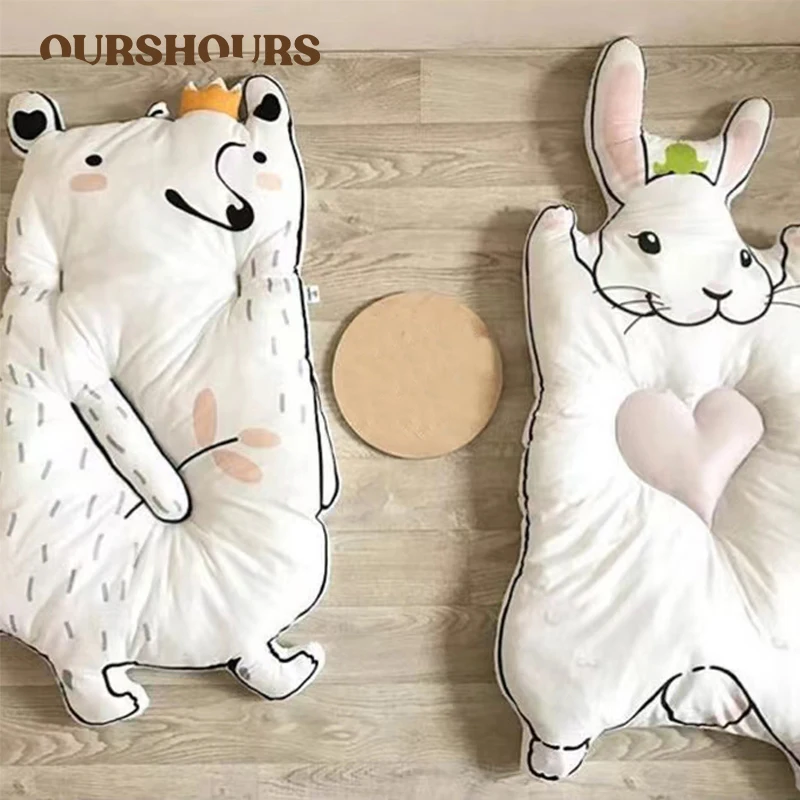 

Cartoon Kids Play Mats Rabbit Raccoon Baby Sofa Crawling Carpet Toddler Thickened Floor Mats Blanket Pad Children's Room Decora